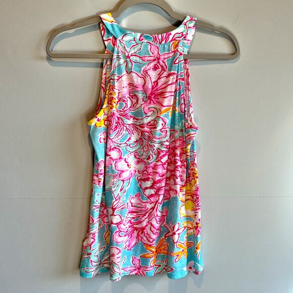 Lilly Pulitzer Arya Floral Cotton Tank - size XS - Picture 4 of 4